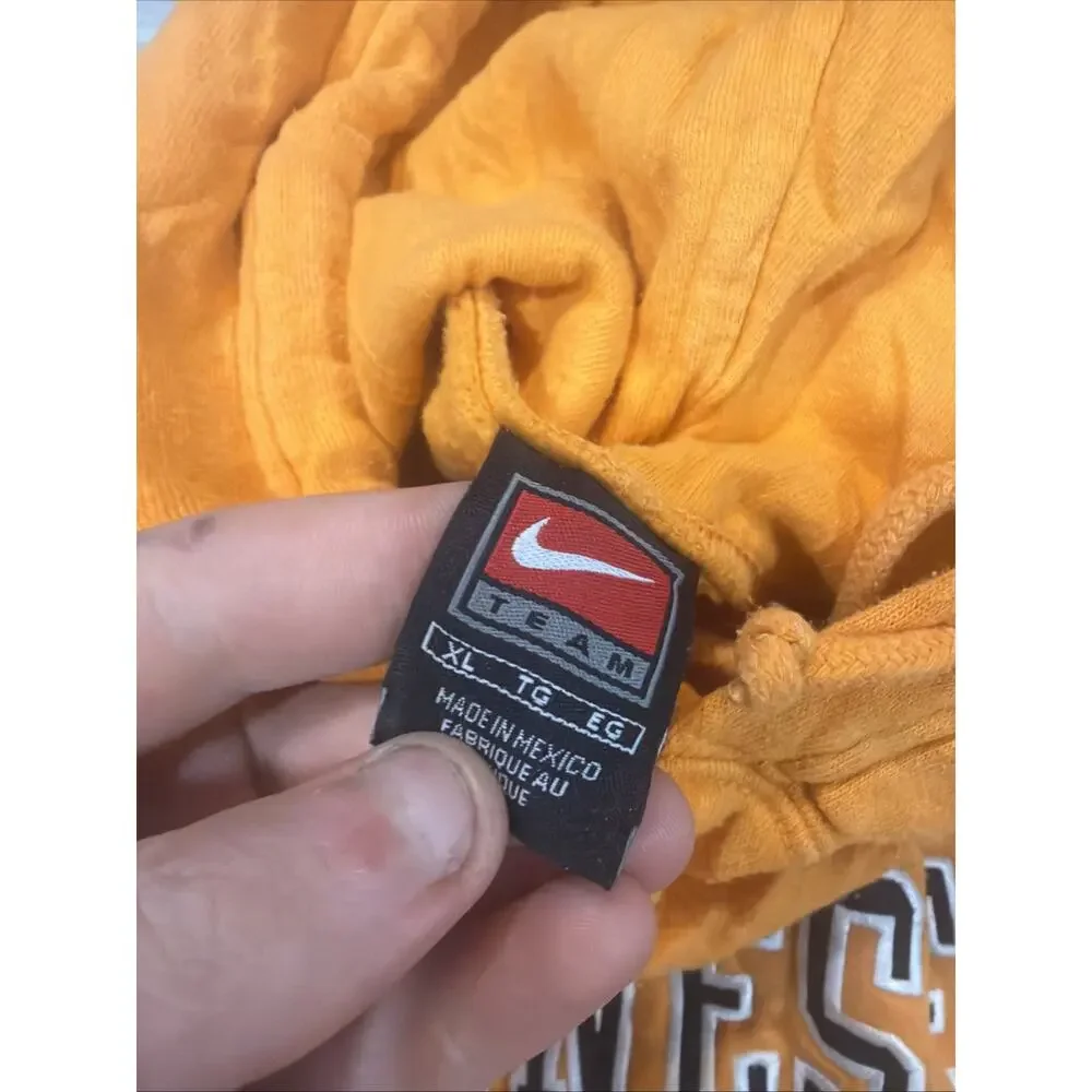 Vintage Y2K Nike Team Tennessee Volunteers Hoodie Men's Size XL Center Swoosh